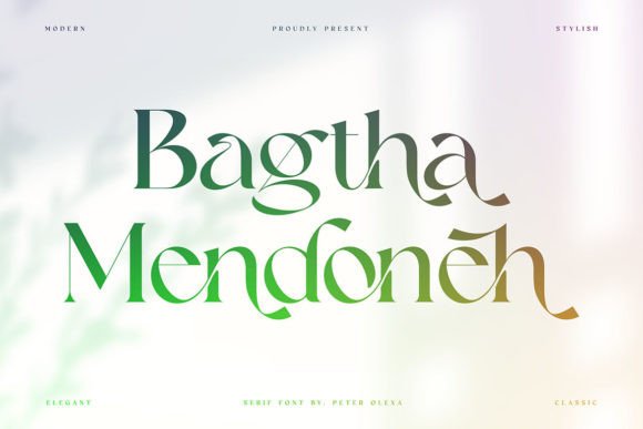 Bagtha Mendoneh: A Modern Serif Font for Stylish Branding