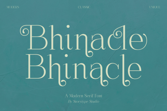 Bhinacle: A Serif Font for Elegant Editorial Design