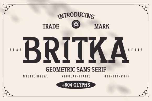 Britka: A Modern Slab Serif Font for Professional Branding