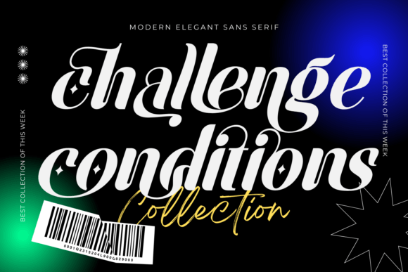 Challenge Conditions Font for Campaign Design