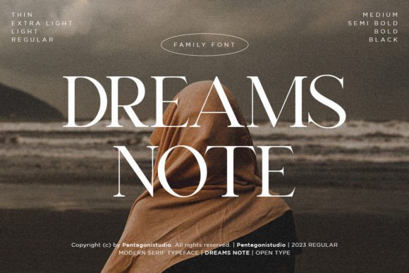 Dreams Note Serif Font for Modern Editorial Design
